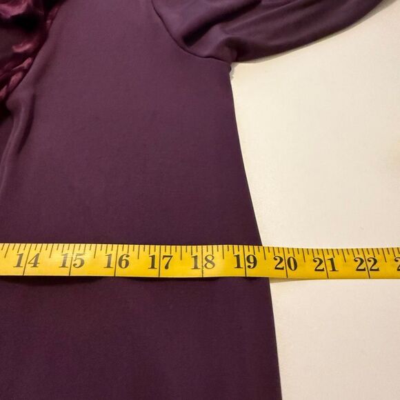 BCBGMAXAZRIA Long Duster/Cardigan W/Velvet Burnout Sash in Deep Purple Sz M - Picture 8 of 13